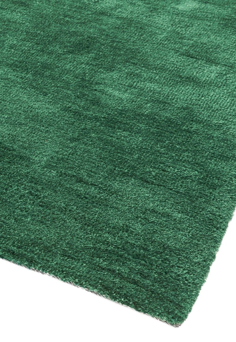 Covor pufos verde lucrat manual modern model uni Milo Green 13 mm 120x170 cm MILO120170GREE - imagine 3