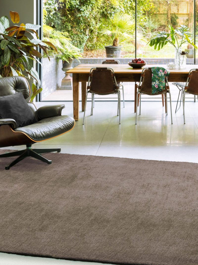 Covor pufos lucrat manual modern model uni Milo Mink 13 mm 120x170 cm MILO120170MINK - imagine 2
