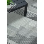 Covor pufos negru gri modern model geometric Monty MN05 Black Grey Geometric 2-16 mm 80x150 cm MONT080150MN05
