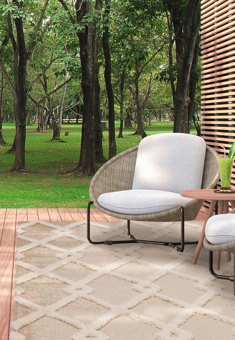 Covor pufos bej crem modern model geometric Monty MN07 Beige Cream Diamond 2-16 mm 120x170 cm MONT120170MN07 - imagine 2
