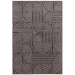 Covor gri modern model geometric Muse Charcoal Swirl 9 mm 200×290 cm MUSE2002900001