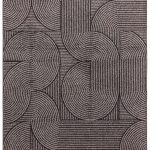 Covor gri modern model geometric Muse Charcoal Swirl 9 mm 160×230 cm MUSE1602300001