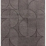 Covor gri modern model geometric Muse Charcoal Swirl 9 mm 80×150 cm MUSE0801500001