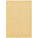 Covor galben, model geometric chevron, Muse Yellow, 120×170 cm, Asiatic London