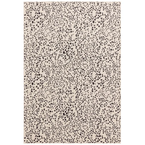 Covor negru modern model geometric Muse Black Spotty 9 mm 80x150 cm MUSE0801500011