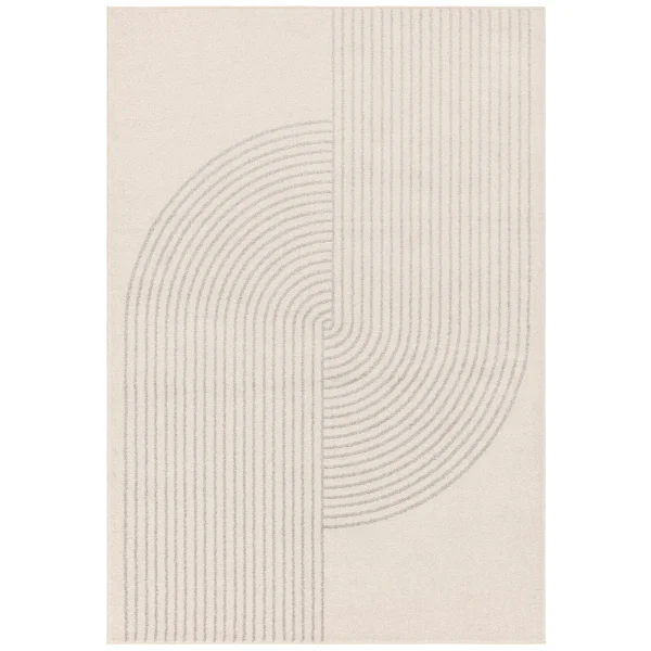 Covor crem modern geometric Muse, living dormitor, 9 mm, 120x170 cm, Asiatic London