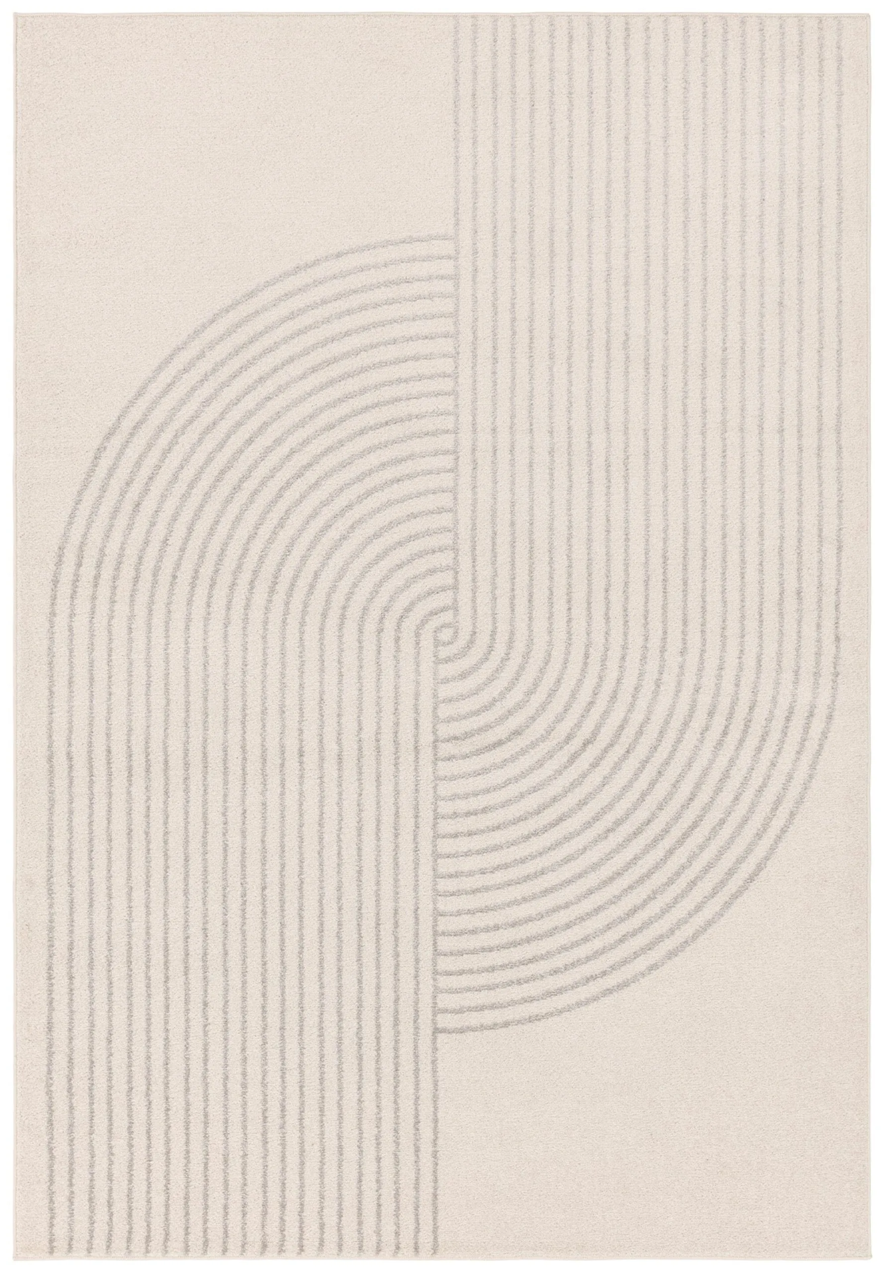 Covor crem modern geometric Muse, living dormitor, 9 mm, 120×170 cm, Asiatic London