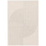 Covor crem modern model geometric Muse Cream, 9 mm, 80×150 cm, Asiatic London