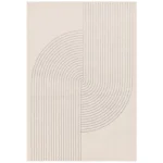 Covor crem modern model geometric Muse Cream, 9 mm, 80x150 cm, Asiatic London