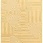 Covor galben modern model geometric Muse Yellow Geometric 9 mm 200×290 cm MUSE2002900018