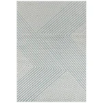 Covor albastru modern model geometric Muse Blue Cross 9 mm 80x150 cm MUSE0801500019