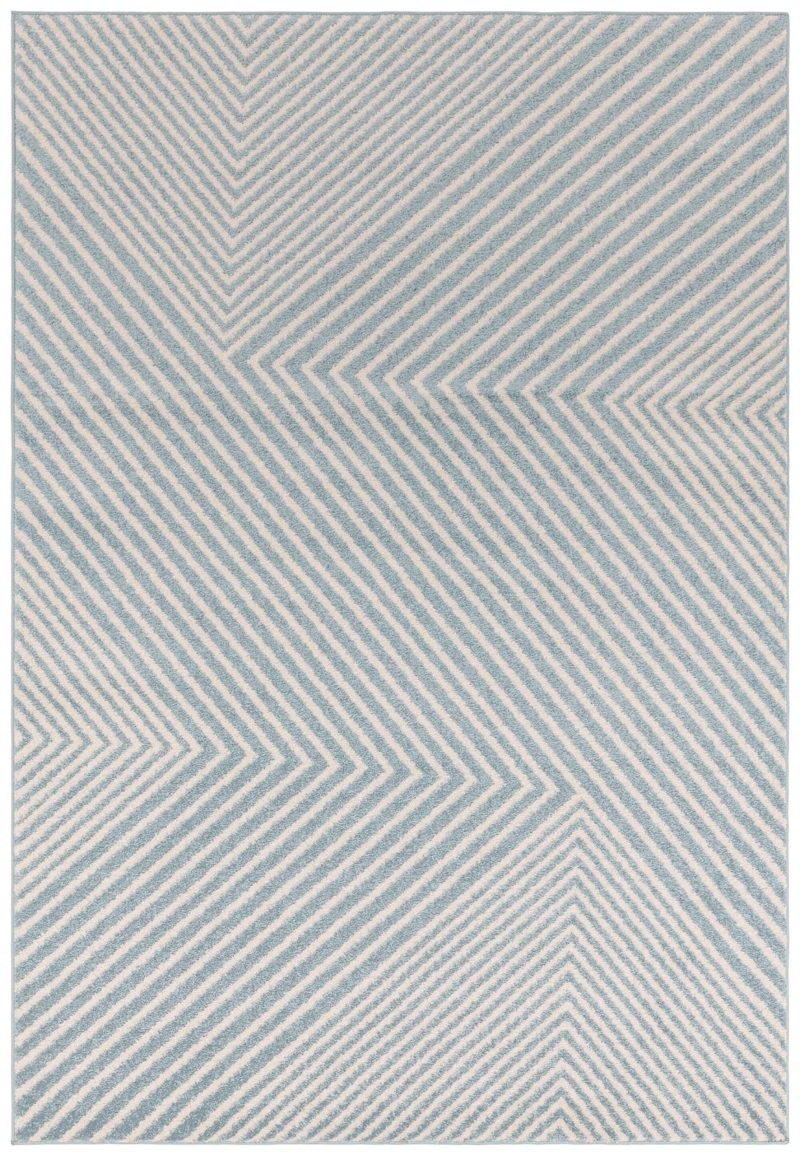 Covor albastru modern model geometric Muse Blue Cross 9 mm 160x230 cm MUSE1602300019