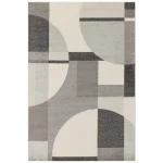 Covor gri modern model geometric Muse Grey Art Deco 9 mm 200×290 cm MUSE2002900020