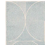 Covor albastru modern model geometric Muse Blue Swirl 9 mm 80x150 cm MUSE0801500002