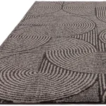 Covor gri modern model geometric Muse Charcoal Swirl 9 mm 120x170 cm MUSE1201700001