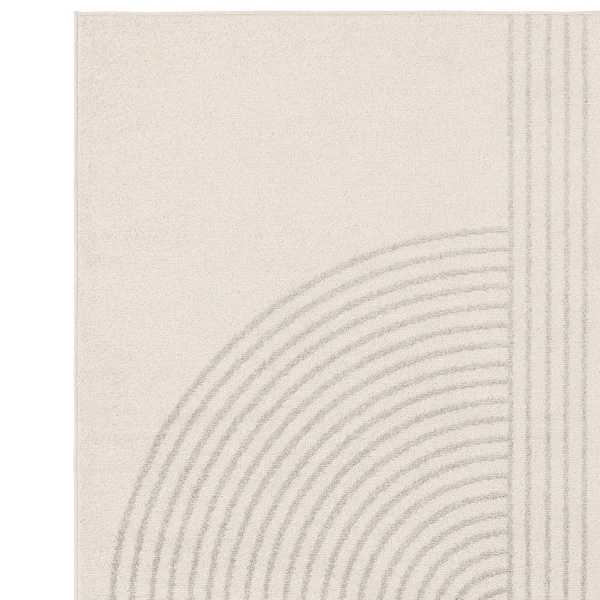 Covor crem modern geometric Muse, living dormitor, 9 mm, 120x170 cm, Asiatic London