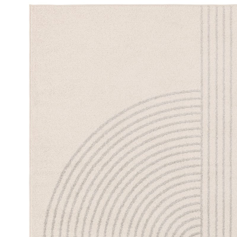 Covor crem modern geometric Muse, living dormitor, 9 mm, 120x170 cm, Asiatic London