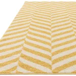 Covor galben, model geometric, Muse Chevron, 66x240 cm, Asiatic London