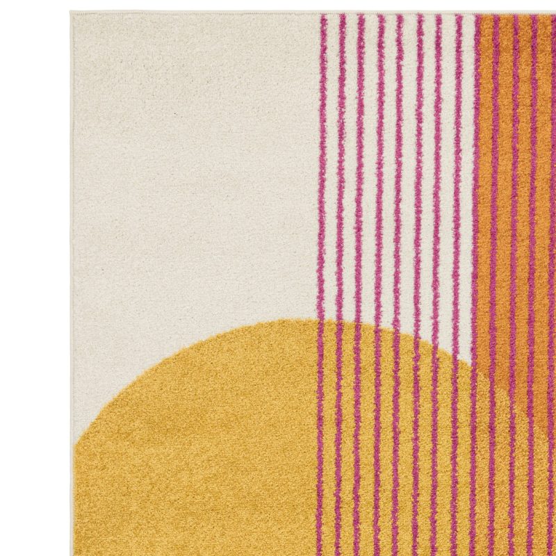 Covor orange modern model geometric Muse Orange Retro 9 mm 80x150 cm MUSE0801500013