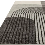 Covor gri modern model geometric Muse Grey Retro 9 mm 80x150 cm MUSE0801500014