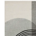 Covor gri modern model geometric Muse Grey Retro 9 mm 80x150 cm MUSE0801500014