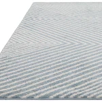 Covor albastru modern model geometric Muse Blue Cross 9 mm 80x150 cm MUSE0801500019