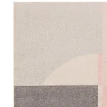 Covor roz modern model geometric Muse Pink Circle 9 mm 80x150 cm MUSE0801500021