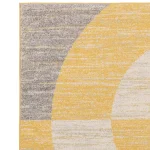 Covor galben modern model geometric Muse Yellow Halo 9 mm 80x150 cm MUSE0801500022