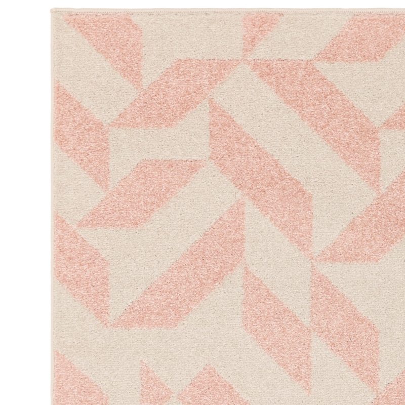 Covor roz modern model geometric Muse Pink Shapes 9 mm 66x240 cm MUSE0662400004