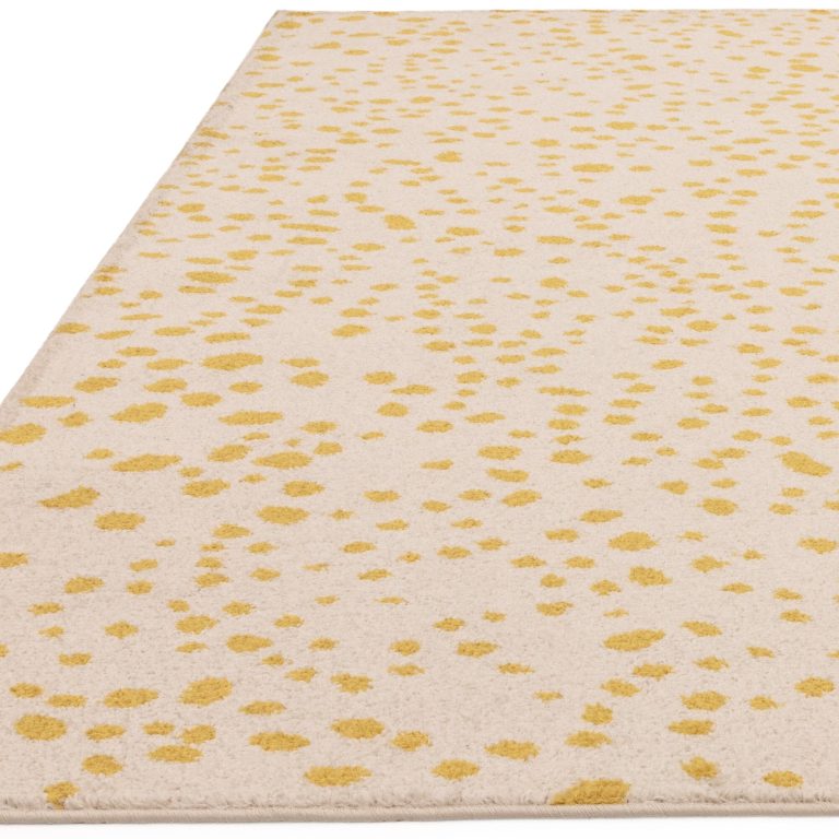 Covor galben modern model geometric Muse Yellow Spotty 9 mm 66x240 cm MUSE0662400012