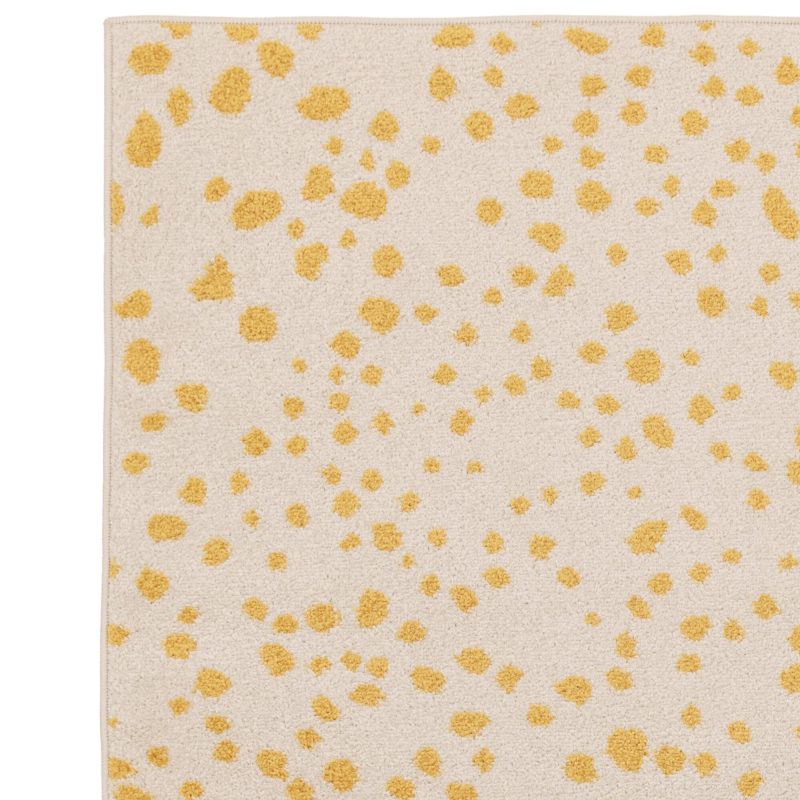 Covor galben modern model geometric Muse Yellow Spotty 9 mm 66x240 cm MUSE0662400012