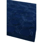 Covor pufos navy din lână vâscoză lucrat manual modern model geometric Nexus Octagon Navy 12 mm 120x170 cm NEXU120170OC04