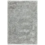 Covor pufos argintiu lucrat manual modern model uni Nimbus Silver 30 mm 160×230 cm NIMB160230SILV