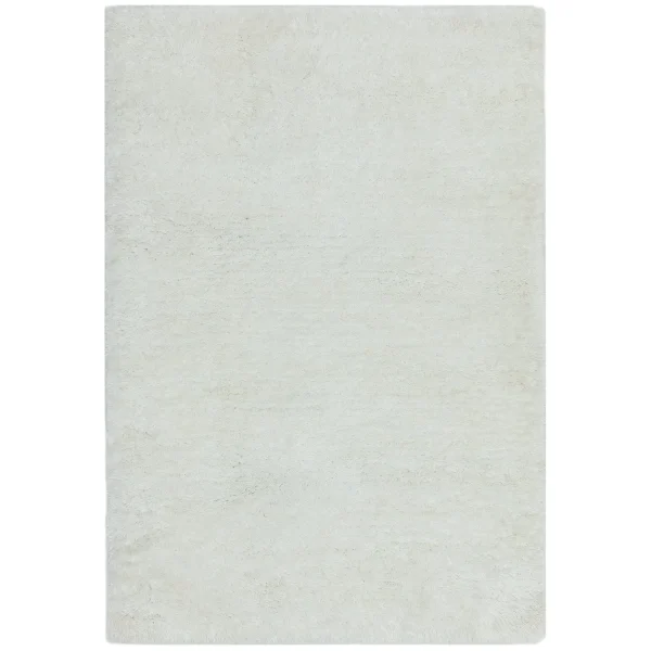 Covor pufos alb lucrat manual modern model uni Nimbus White 30 mm 120x170 cm NIMB120170WHIT