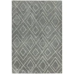 Covor pufos argintiu lucrat manual modern model geometric Nomad NM04 Silver 8 mm 160×230 cm NOMA160230NM04