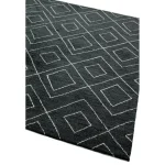 Covor pufos gri lucrat manual modern model geometric Nomad NM01 Dark Grey 8 mm 120x170 cm NOMA120170NM01