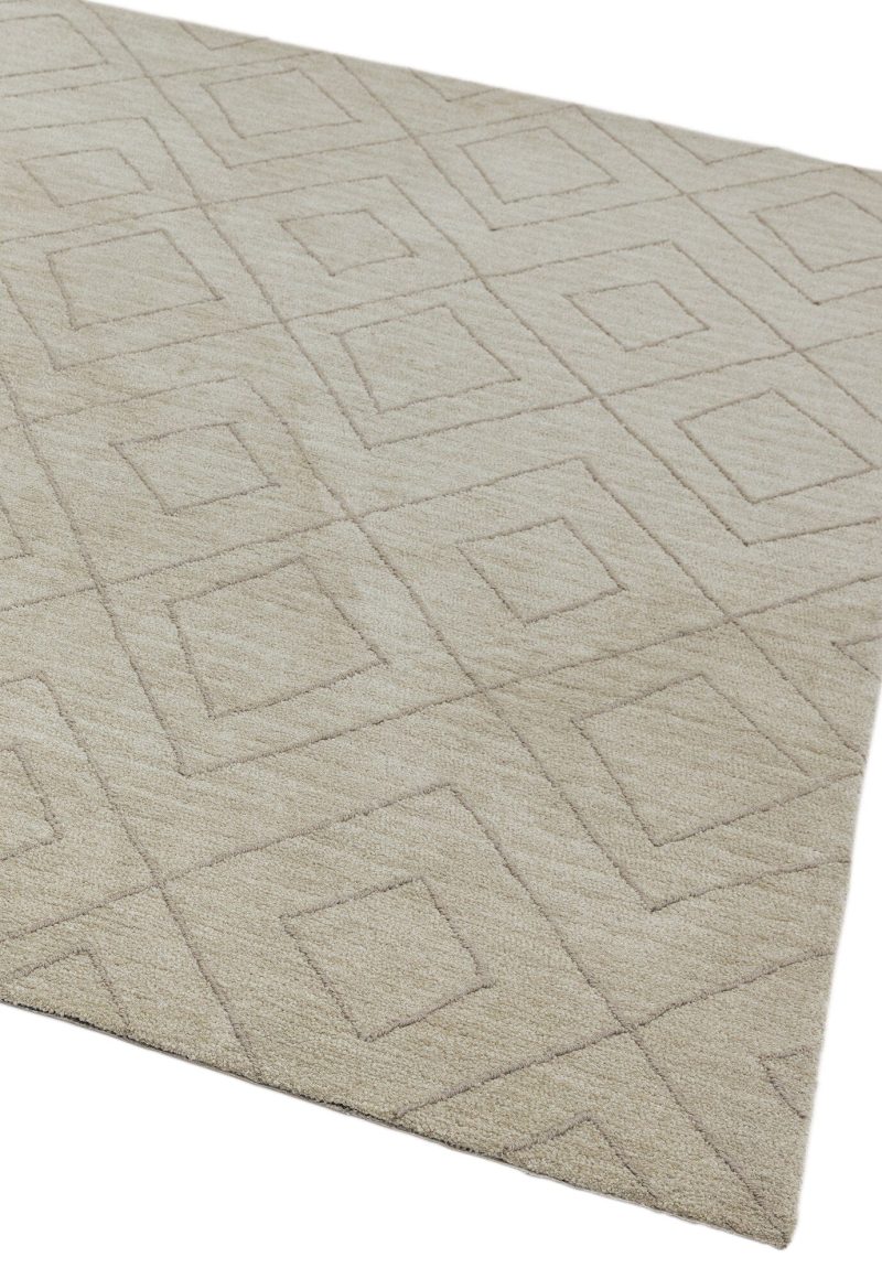 Covor pufos natural lucrat manual modern model geometric Nomad NM03 Natural 8 mm 200x290 cm NOMA200290NM03 - imagine 2