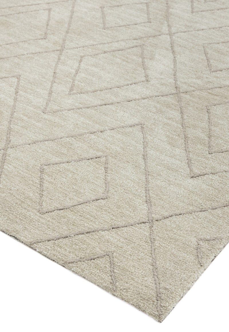 Covor pufos natural lucrat manual modern model geometric Nomad NM03 Natural 8 mm 200x290 cm NOMA200290NM03 - imagine 3