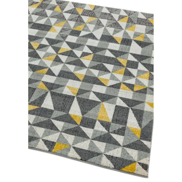 Covor galben modern model geometric Nova Flag Yellow 9 mm 120x170 cm NOVA120170NV01