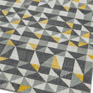 Covor galben modern model geometric Nova Flag Yellow 9 mm 120x170 cm NOVA120170NV01