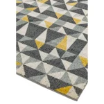 Covor galben modern model geometric Nova Flag Yellow 9 mm 120x170 cm NOVA120170NV01