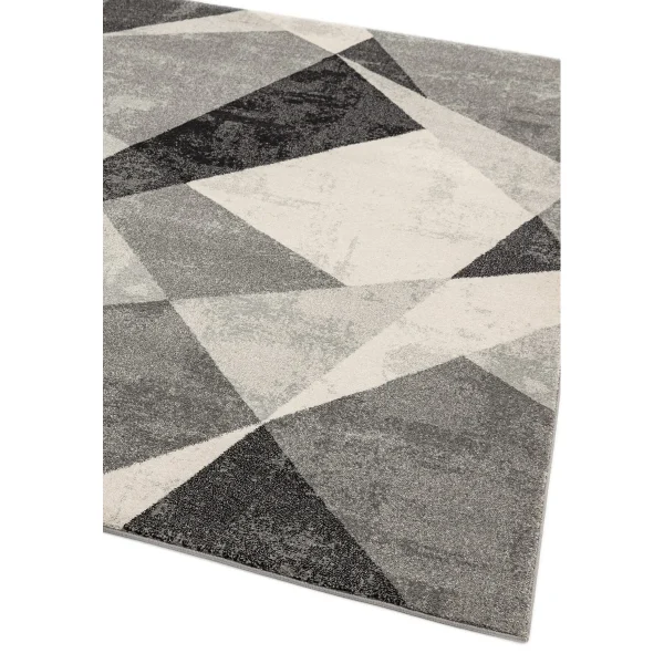 Covor gri modern model geometric Nova Patio Grey 9 mm 120x170 cm NOVA120170NV02