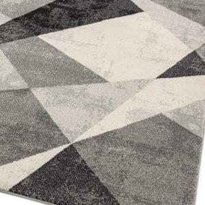 Covor gri modern model geometric Nova Patio Grey 9 mm 120x170 cm NOVA120170NV02