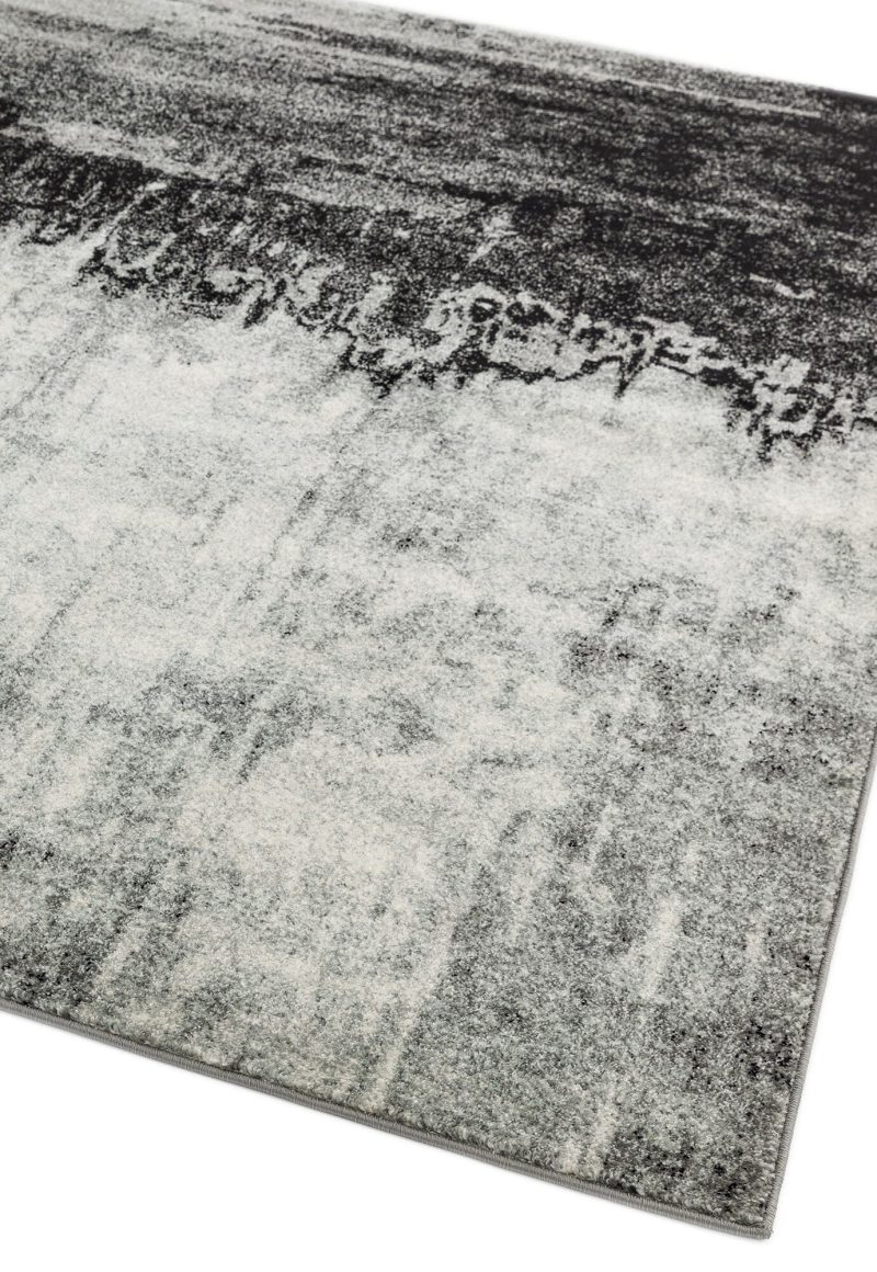 Covor gri modern model geometric Nova Distress Grey 9 mm 120x170 cm NOVA120170NV03 - imagine 2