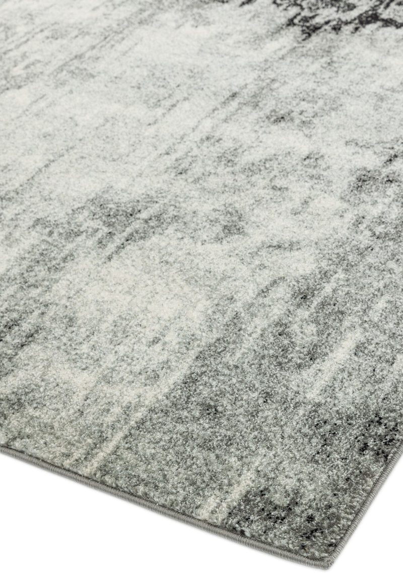 Covor gri modern model geometric Nova Distress Grey 9 mm 120x170 cm NOVA120170NV03 - imagine 3