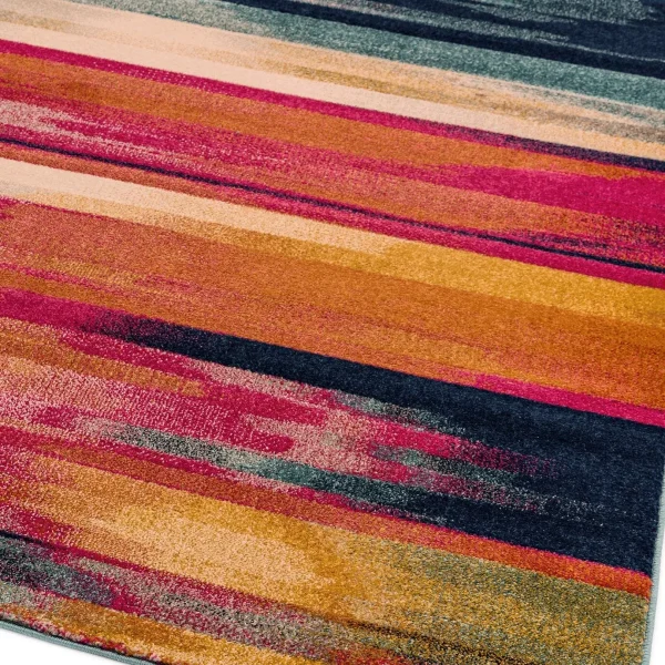 Covor multicolor modern model geometric Nova Stripe Multi 9 mm 120x170 cm NOVA120170NV05