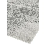 Covor gri, geometric dormitor, polipropilenă, Nova Antique Grey, 9 mm, 80x150 cm
