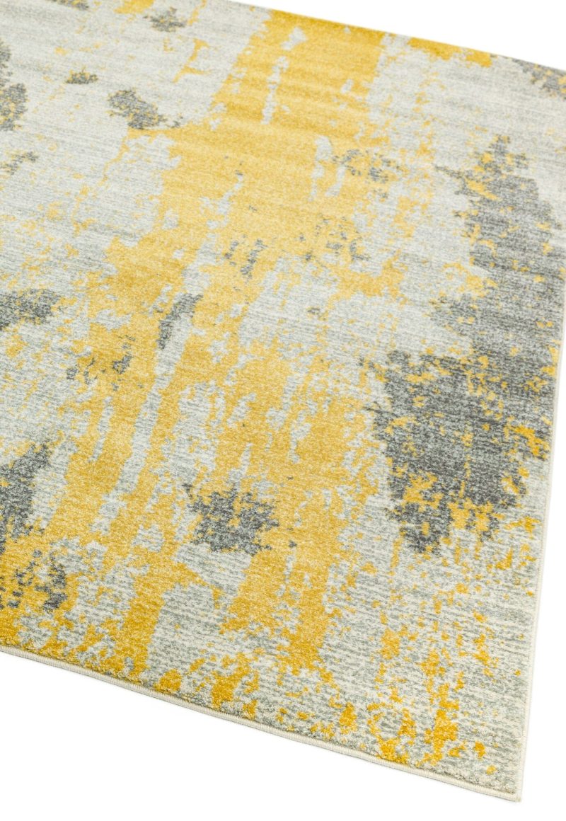 Covor ocru modern model geometric Nova Painterly Ochre 9 mm 160x230 cm NOVA160230NV18 - imagine 2