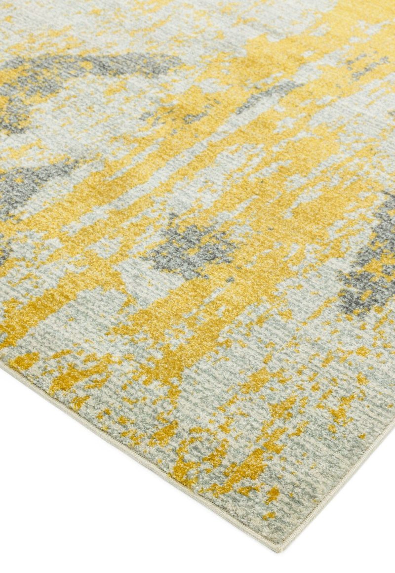 Covor ocru modern model geometric Nova Painterly Ochre 9 mm 160x230 cm NOVA160230NV18 - imagine 3