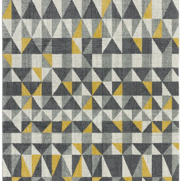 Covor galben modern model geometric Nova Flag Yellow 9 mm 120x170 cm NOVA120170NV01
